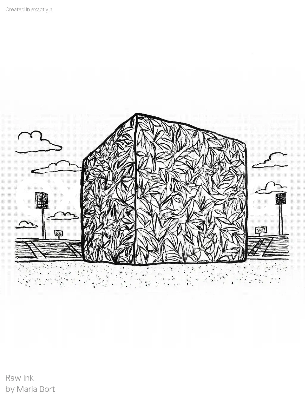 Leafy Cube in Stadium