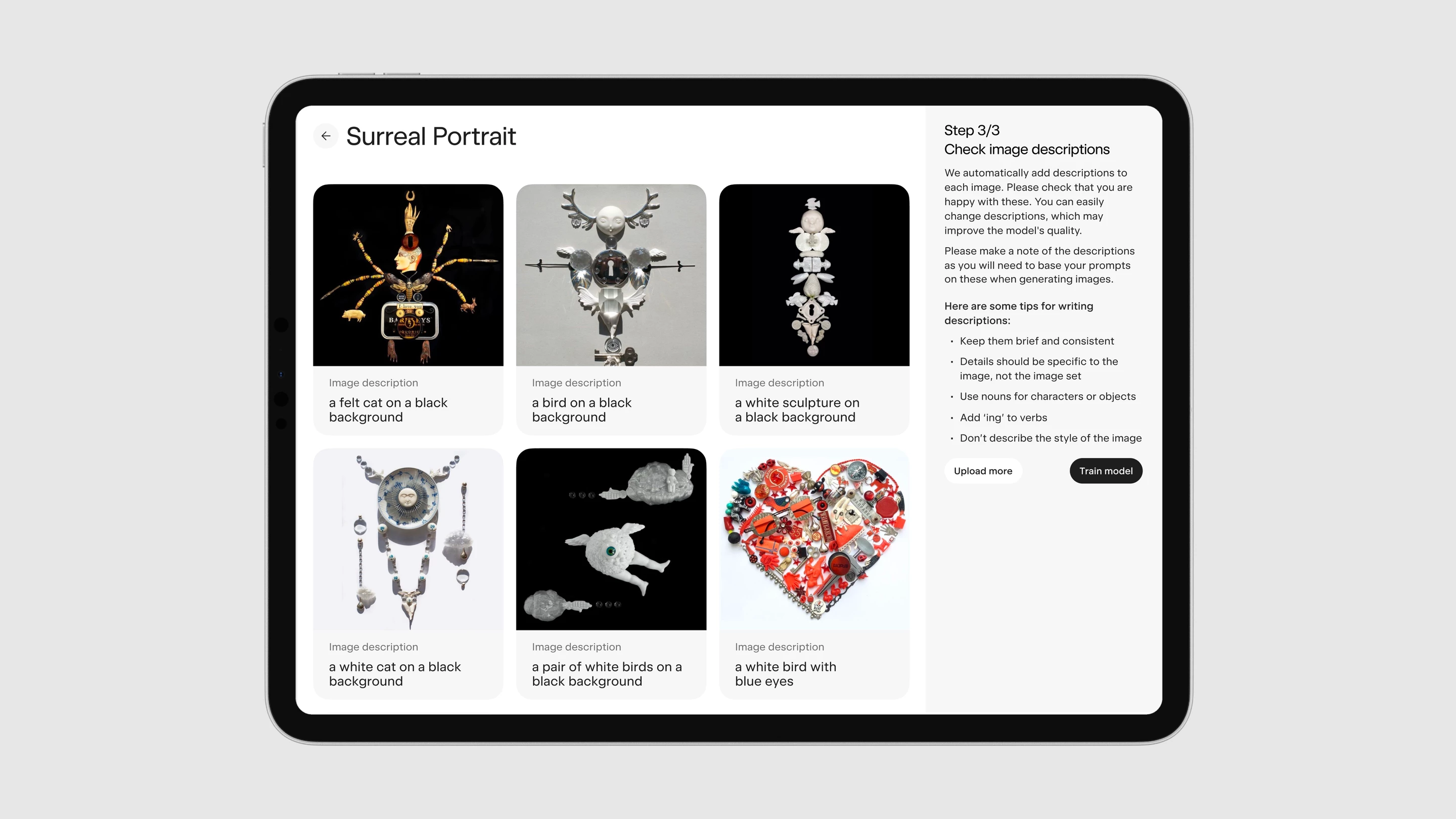 Images used by Ksenia Shinkovskaya to train her exactly.ai model “Surreal Portrait”