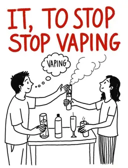 Create an image /poster to stop vaping eith information but not too much info like 2 or 3 facts and colourful but not too much

