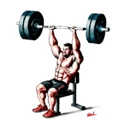 a pumped up broad-shouldered hamster in the gym bench presses a giant barbell
