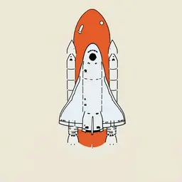 space shuttle taking off