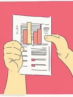 two hands holding an excel sheet