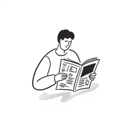 person reading a newspaper