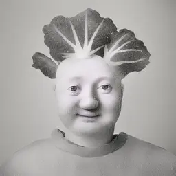 Radish with my face as a  realistic photo 