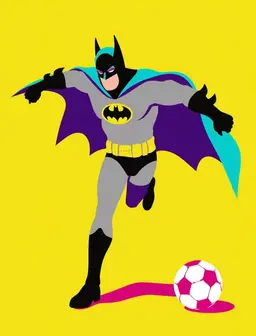 batman punting a ball