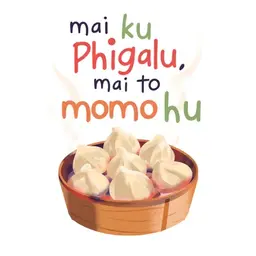 Here’s a step-by-step guide on how you can create the image you described:




Background: Start with a simple, clean background that complements the colors of the momos. A light color like white or a soft pastel can work well.
Basket of Steamed Momos: Find or create an image of a basket filled with steamed momos. Make sure the momos look appetizing and are clearly visible.
Text Placement: Above or below the basket, add the text: “mai ku phigalu, mai to momo hu”.
Font Style: Choose a playful and bold font to make the text stand out. You might want to use a font that has a bit of a fun or casual vibe.
Coloring the Words:




For the word “phigalu”, choose a bright color like red or orange to make it pop.
For the word “momo”, you could use a contrasting color like green or blue.
The other words can be in a neutral color like black or dark gray.
Highlighting: You can add a slight shadow or outline to the words “phigalu” and “momo” to make them stand out even more.
Final Touches: Add any additional elements like steam rising from the momos or decorative borders to enhance the overall look.