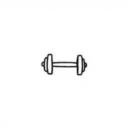 a dumbbell assembly with the handle facing the spectator