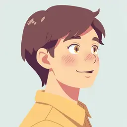 Alex is a 18 years old, he graphic designer, has brown hair and yellow eyes