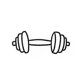 a dumbbell assembly with the handle facing the spectator