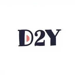 a logo using the letter "D2Y" representing custom designer fashion
