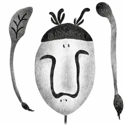 Radish with my face as a  realistic photo 