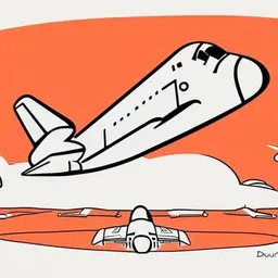 space shuttle taking off