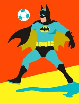 batman punting a ball