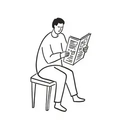person reading a newspaper