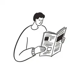 person reading a newspaper