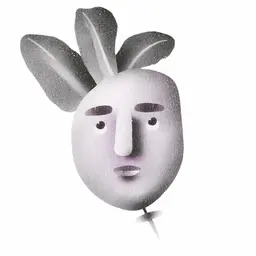 Radish with my face as a  realistic photo 