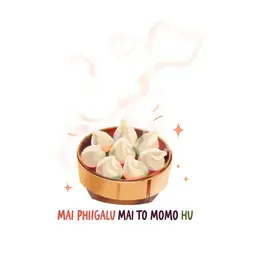 Here’s a step-by-step guide on how you can create the image you described:




Background: Start with a simple, clean background that complements the colors of the momos. A light color like white or a soft pastel can work well.
Basket of Steamed Momos: Find or create an image of a basket filled with steamed momos. Make sure the momos look appetizing and are clearly visible.
Text Placement: Above or below the basket, add the text: “mai ku phigalu, mai to momo hu”.
Font Style: Choose a playful and bold font to make the text stand out. You might want to use a font that has a bit of a fun or casual vibe.
Coloring the Words:




For the word “phigalu”, choose a bright color like red or orange to make it pop.
For the word “momo”, you could use a contrasting color like green or blue.
The other words can be in a neutral color like black or dark gray.
Highlighting: You can add a slight shadow or outline to the words “phigalu” and “momo” to make them stand out even more.
Final Touches: Add any additional elements like steam rising from the momos or decorative borders to enhance the overall look.