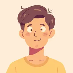Alex is a 18 years old, he graphic designer, has brown hair and yellow eyes