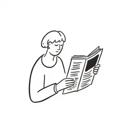 person reading a newspaper