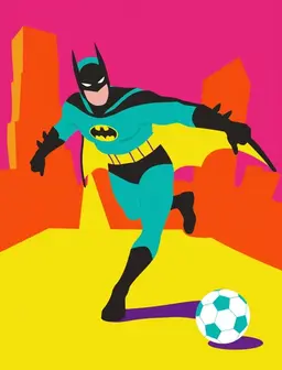 batman punting a ball