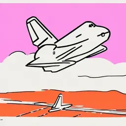 space shuttle taking off
