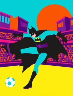 batman punting a ball