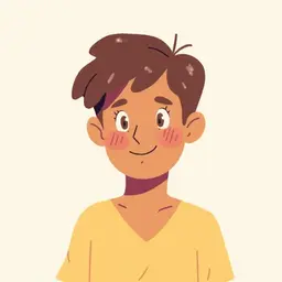 Alex is a 18 years old, he graphic designer, has brown hair and yellow eyes