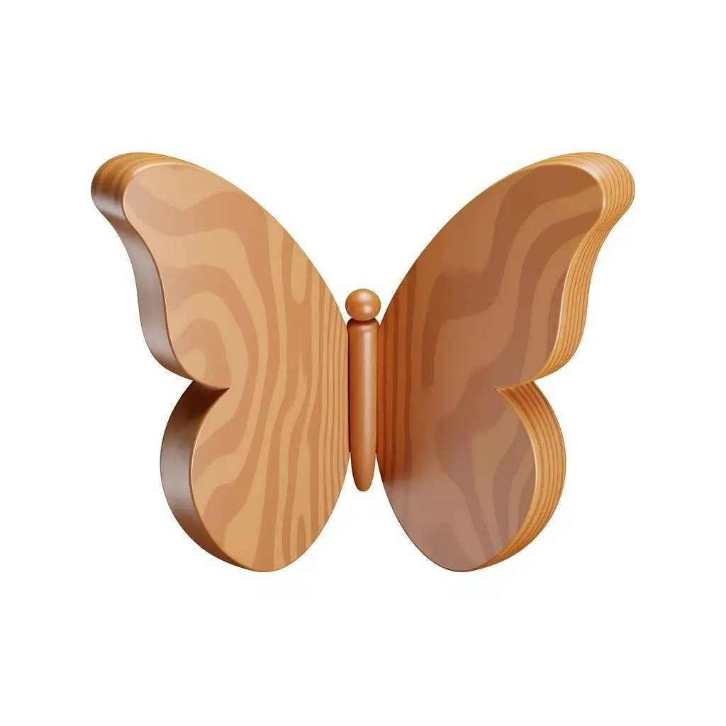 Brass wood 3D icons
