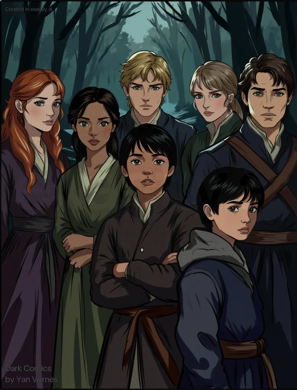 Medieval Family Portrait created with Dark Comics by Yan Vernes