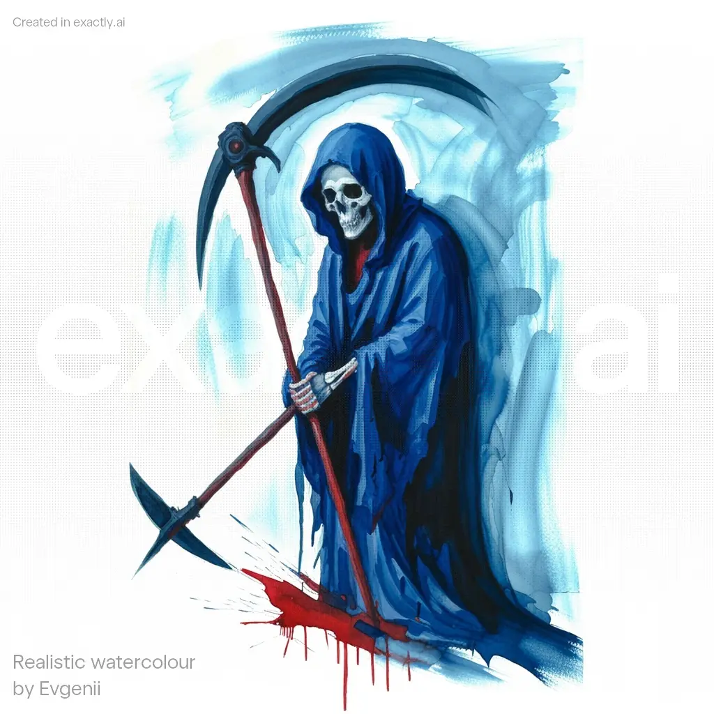 Grim reaper created with Realistic watercolour by Evgenii