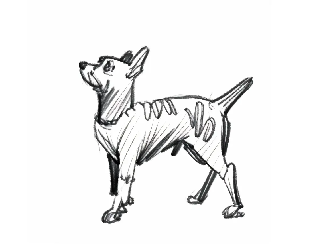 Example of image generated by the "Charcoal sketches" model