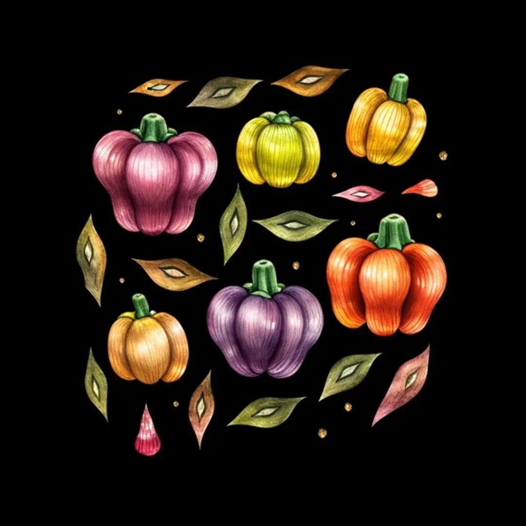 Example of image generated by the "Strange botanical elements" model