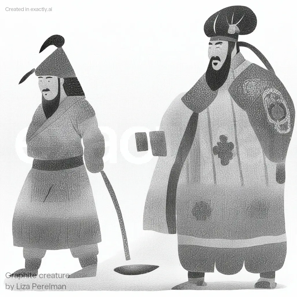 Genghis khan created with Graphite creature by Liza Perelman