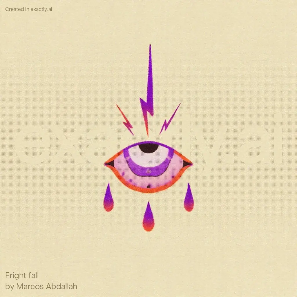 Eye with lightning bolts created with Fright fall by Marcos Abdallah