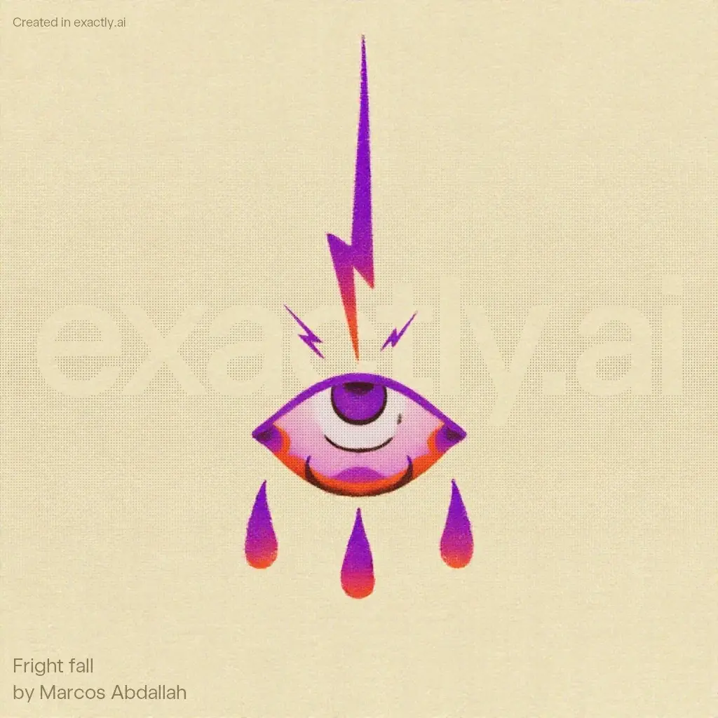 Eye with lightning bolts created with Fright fall by Marcos Abdallah