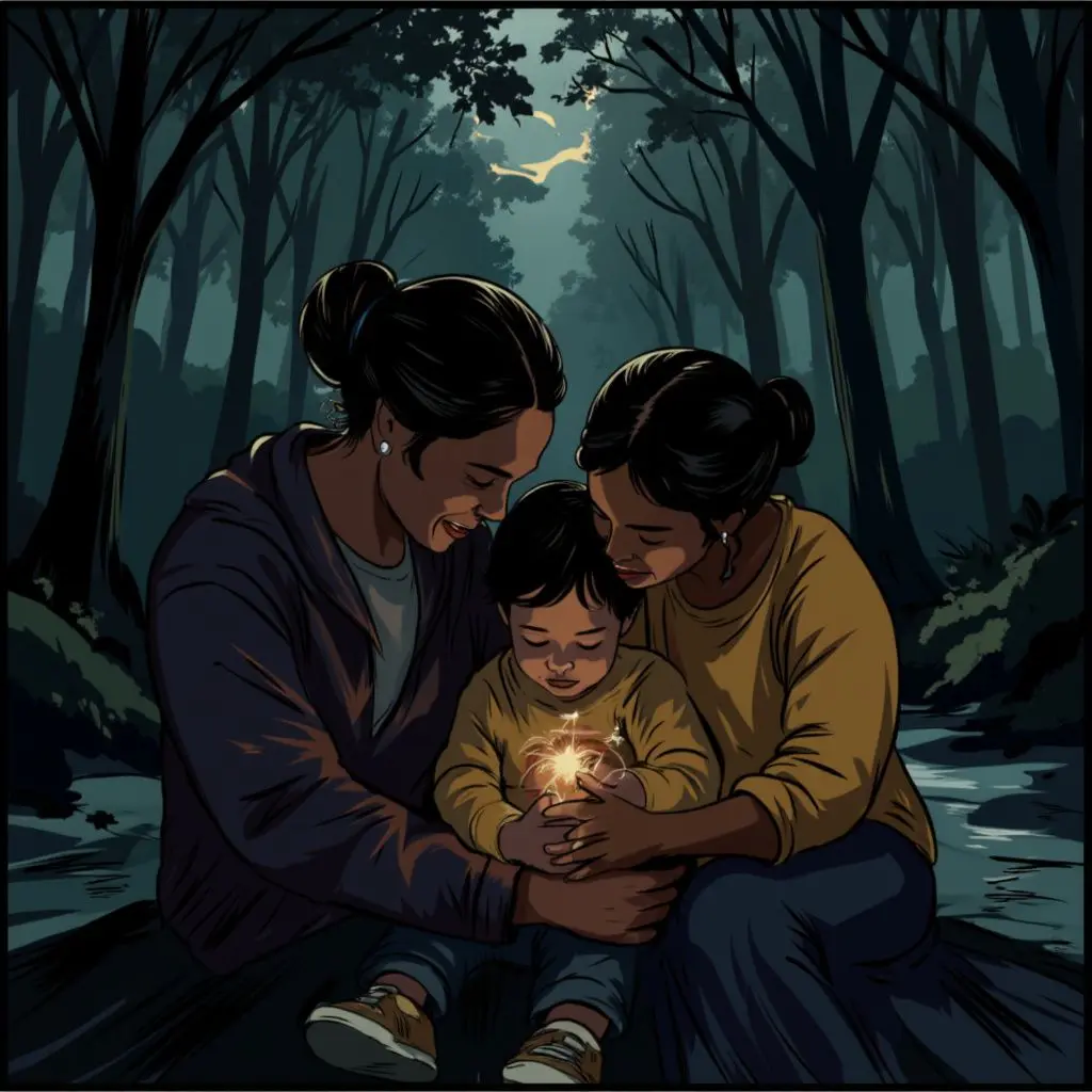 Example of image generated by the "Dark Comics" model