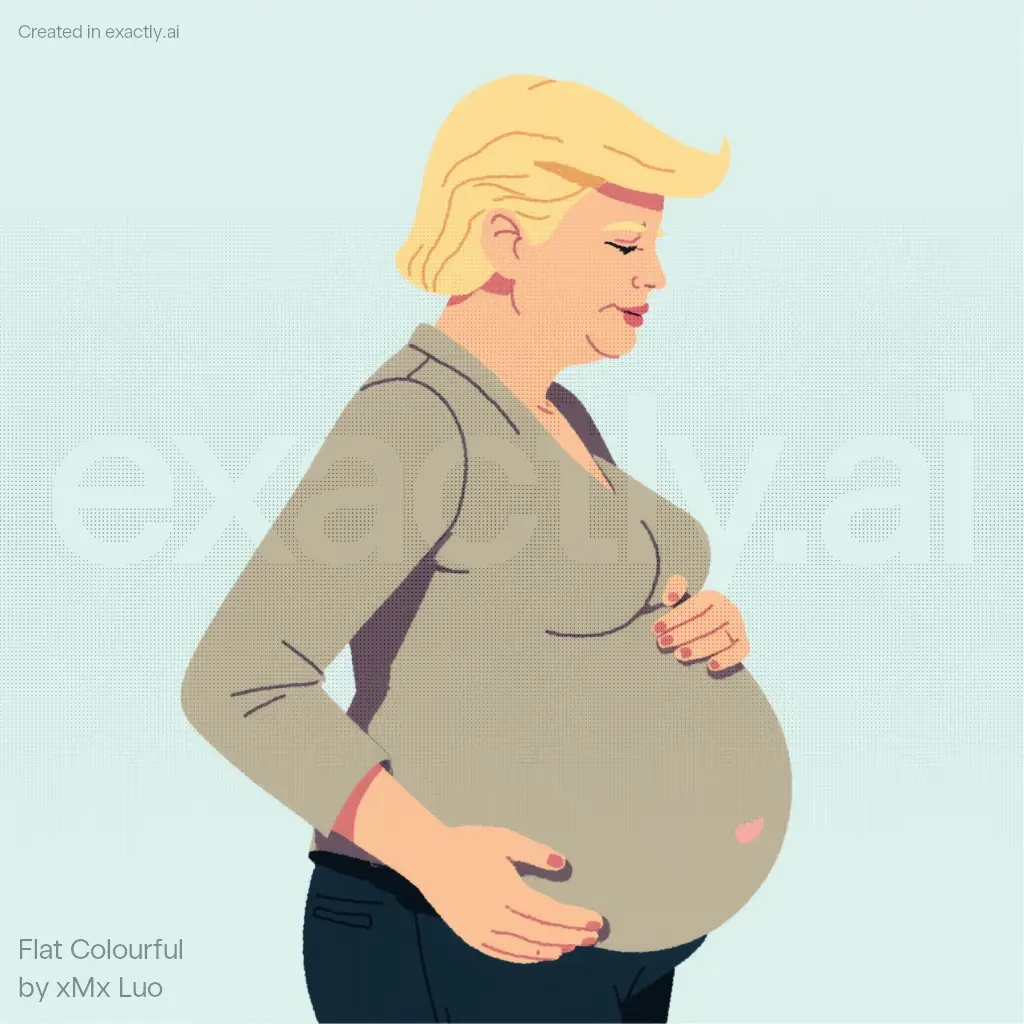 Trump pregnant created with Flat Colourful by xMx Luo