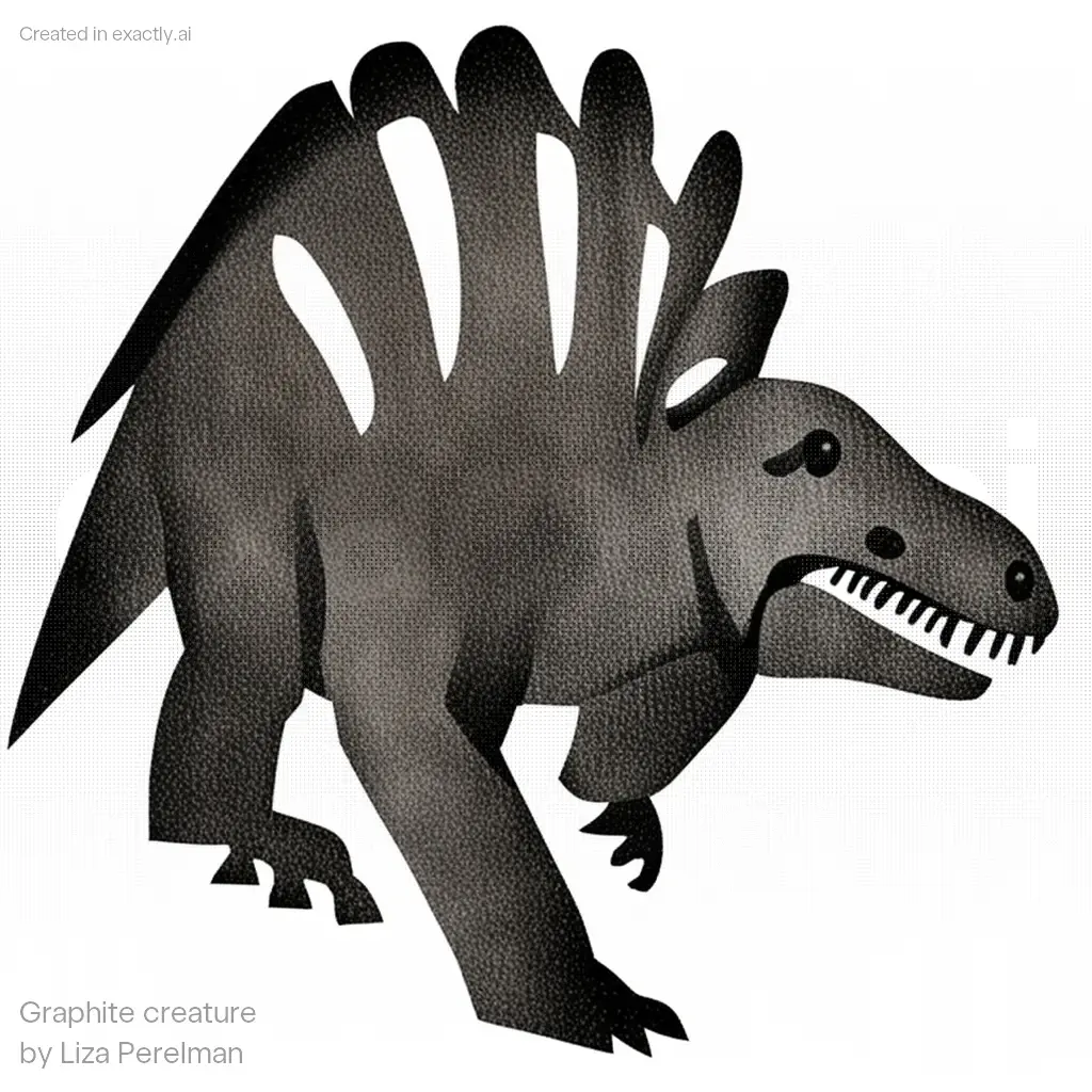 Spinosaurus created with Graphite creature by Liza Perelman