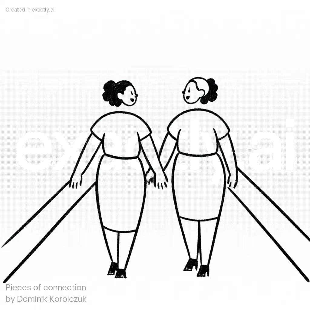 Walking together created with Pieces of connection by Dominik Korolczuk