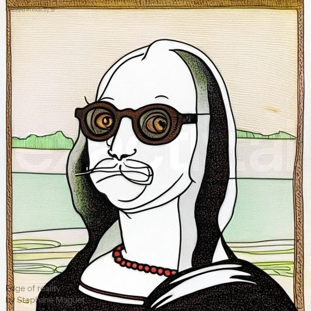 Cat mona lisa created with Edge of reality by Stephane Maguet