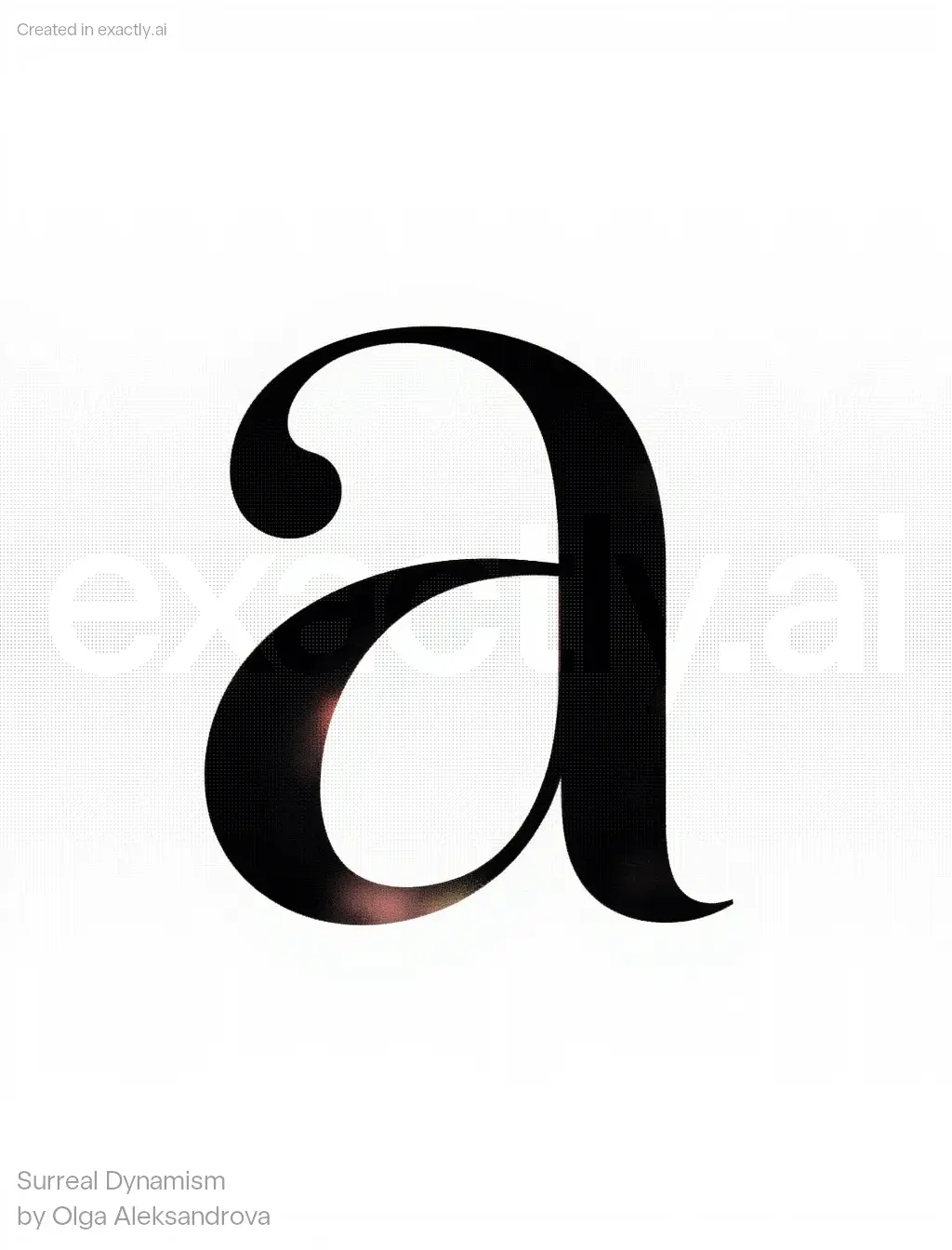 Stylized Letter 'A' created with Surreal Dynamism by Olga Aleksandrova