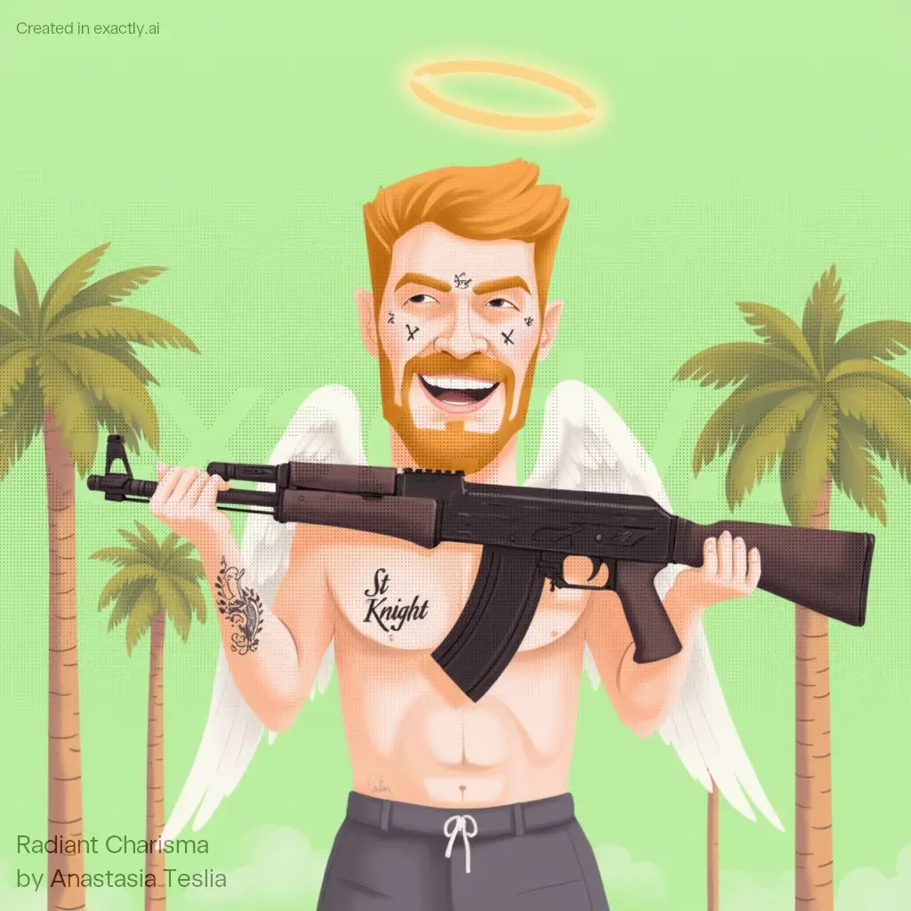 Angel with AK-47 created with Radiant Charisma by Anastasia Teslia