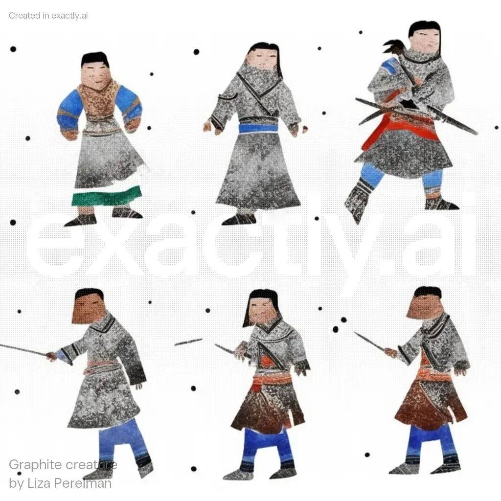 Genghis khan created with Graphite creature by Liza Perelman