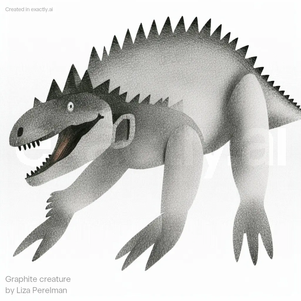 Spinosaurus created with Graphite creature by Liza Perelman