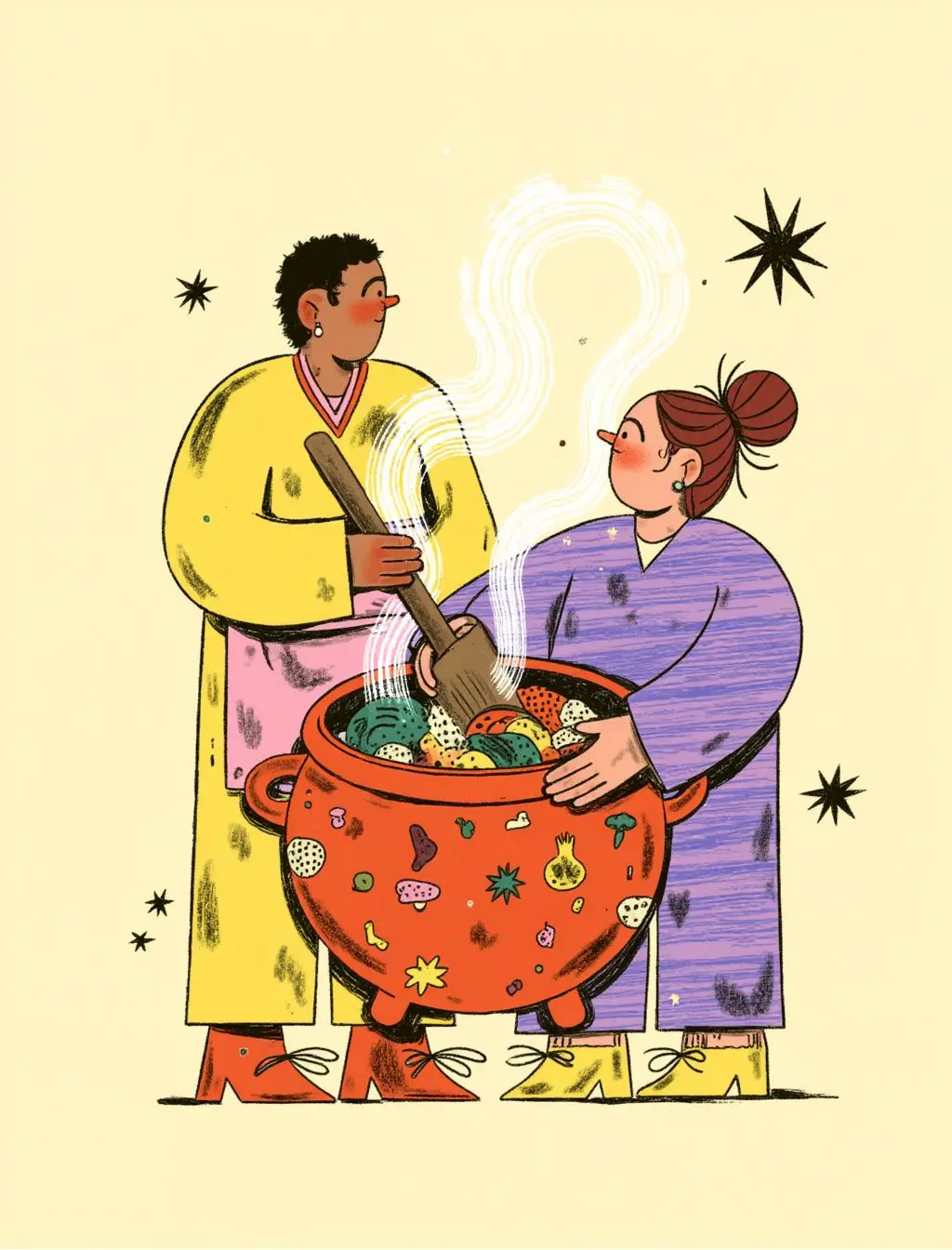 Example of image generated by the "Retro Folk " model
