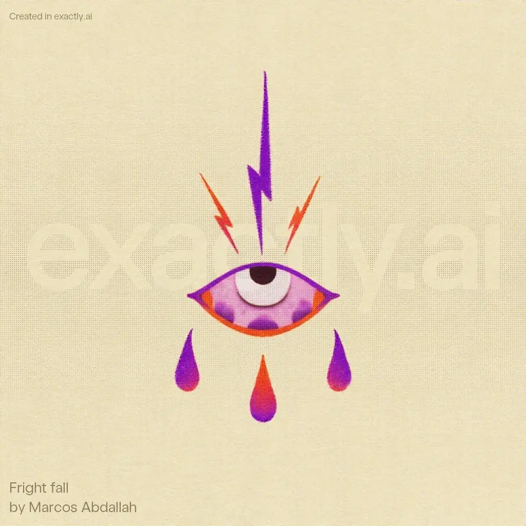 Eye with lightning bolts created with Fright fall by Marcos Abdallah