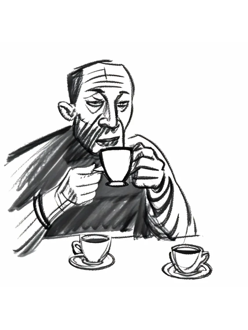 Example of image generated by the "Charcoal sketches" model