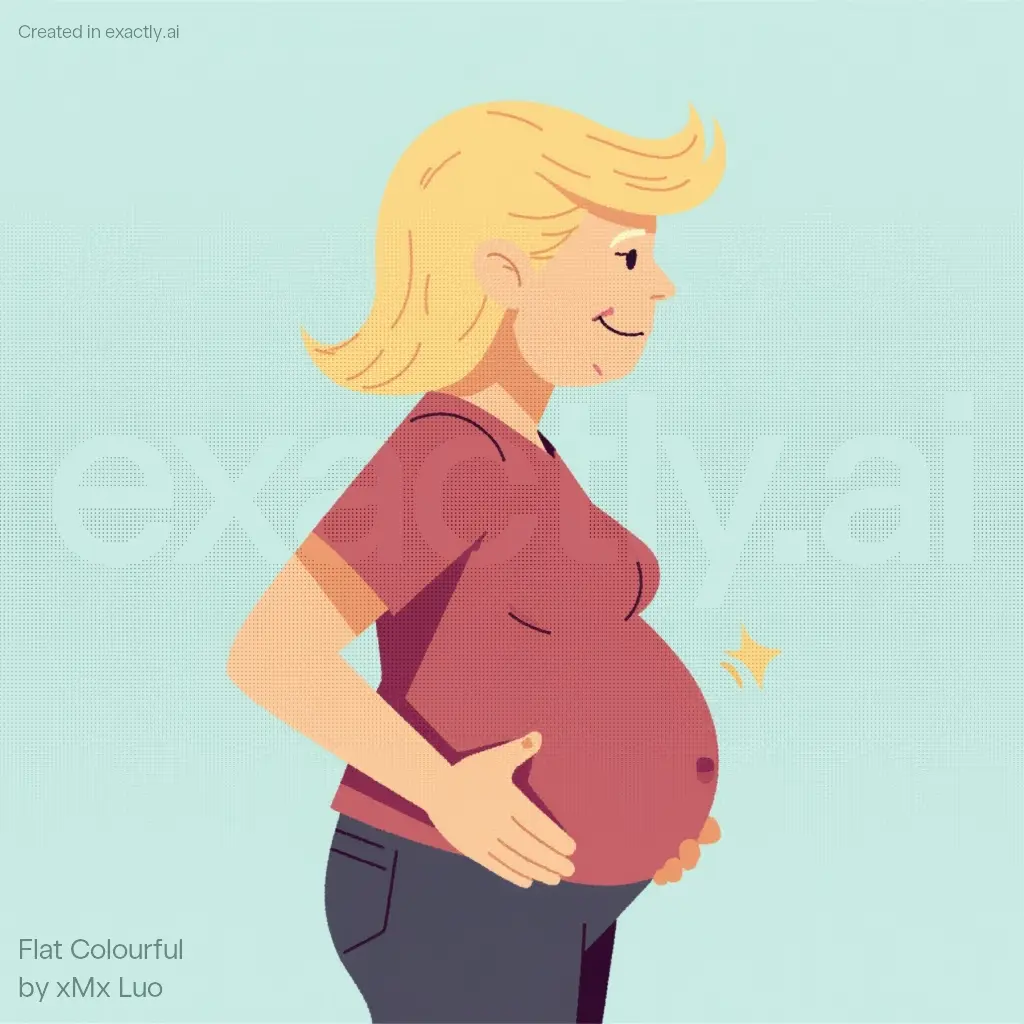 Trump pregnant created with Flat Colourful by xMx Luo