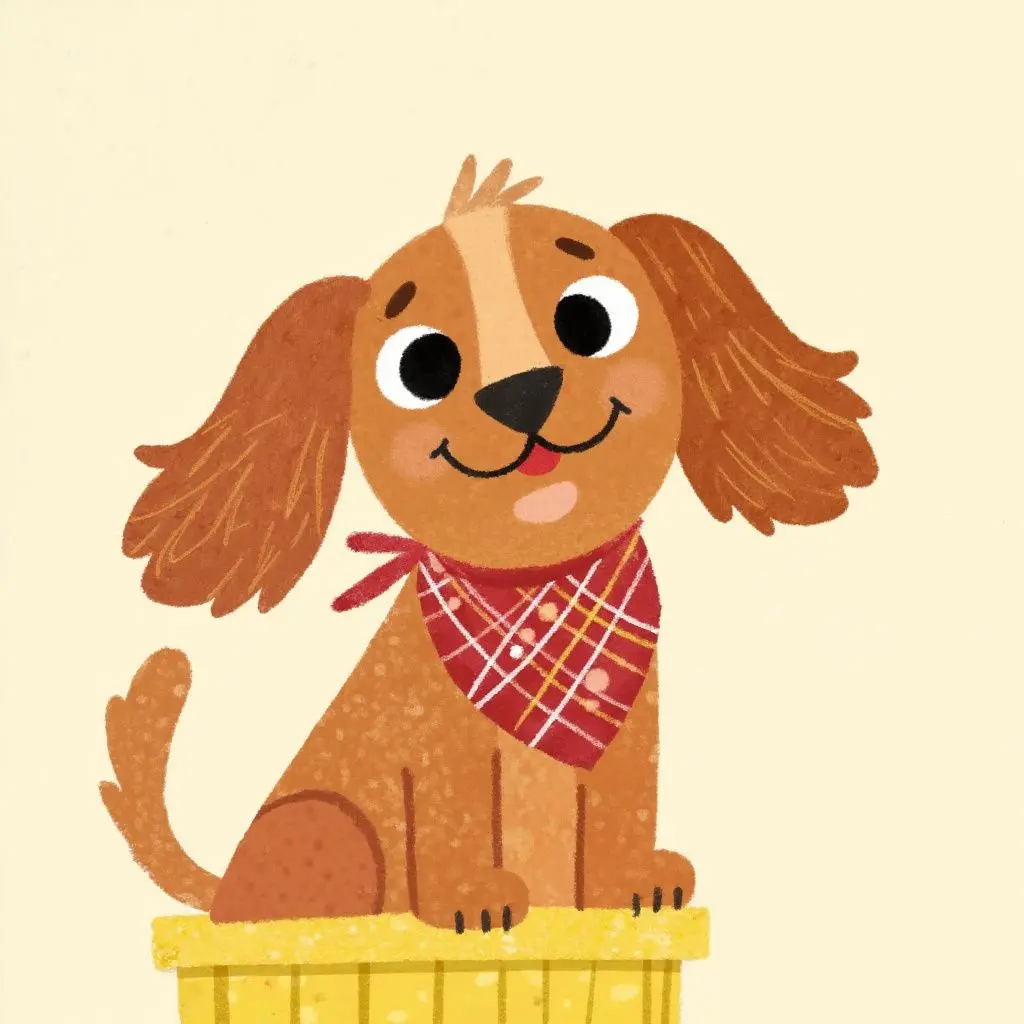 Example of image generated by the "Playful Friends" model