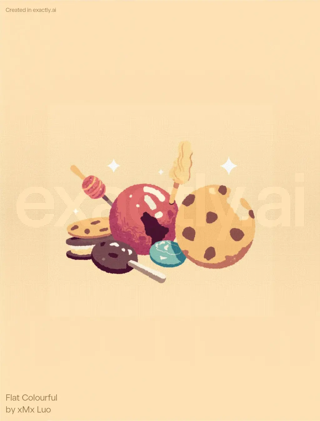 Whimsical Dessert Delight created with Flat Colourful by xMx Luo